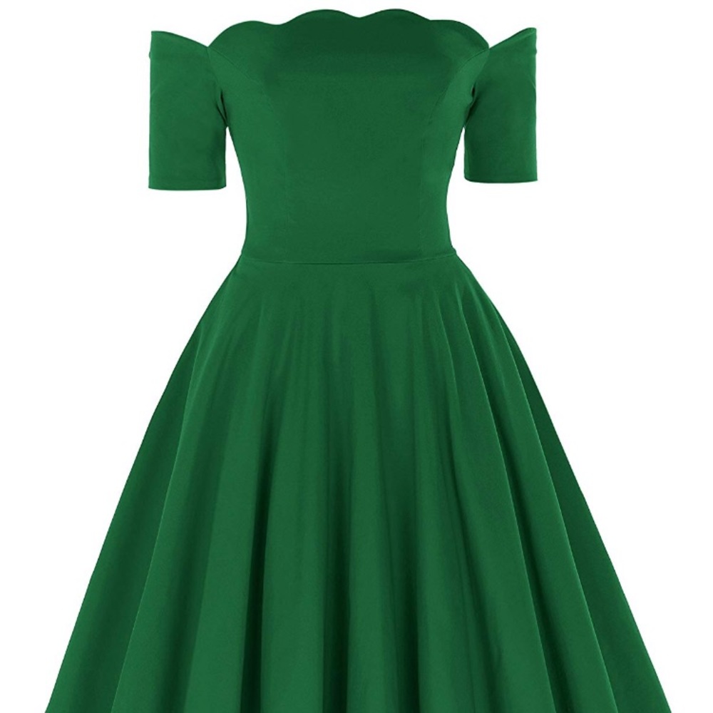 Green holiday Christmas dress